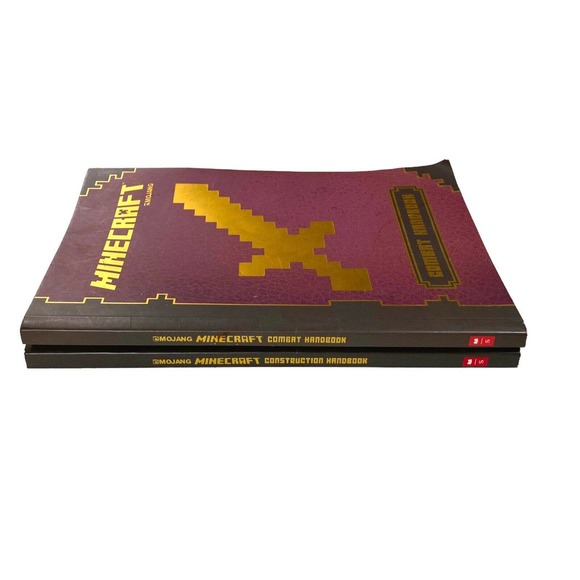 Lot of 2 Minecraft Combat and Construction Handbooks Mojang Soft Cover - Picture 3 of 6